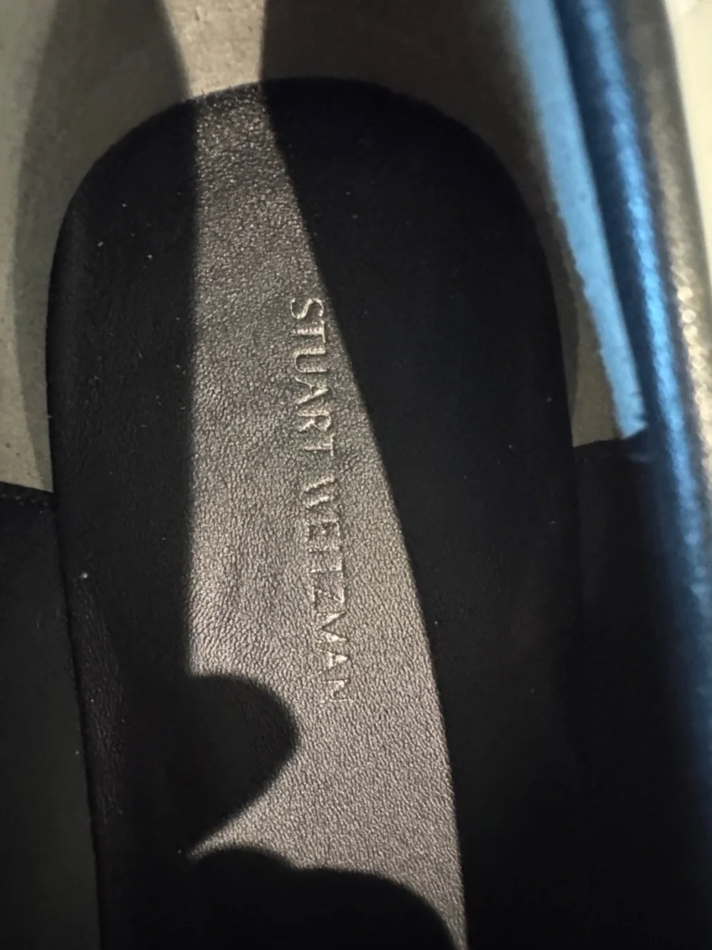 Stuart Weitzman Black Leather Tassel Penny Loafers 10